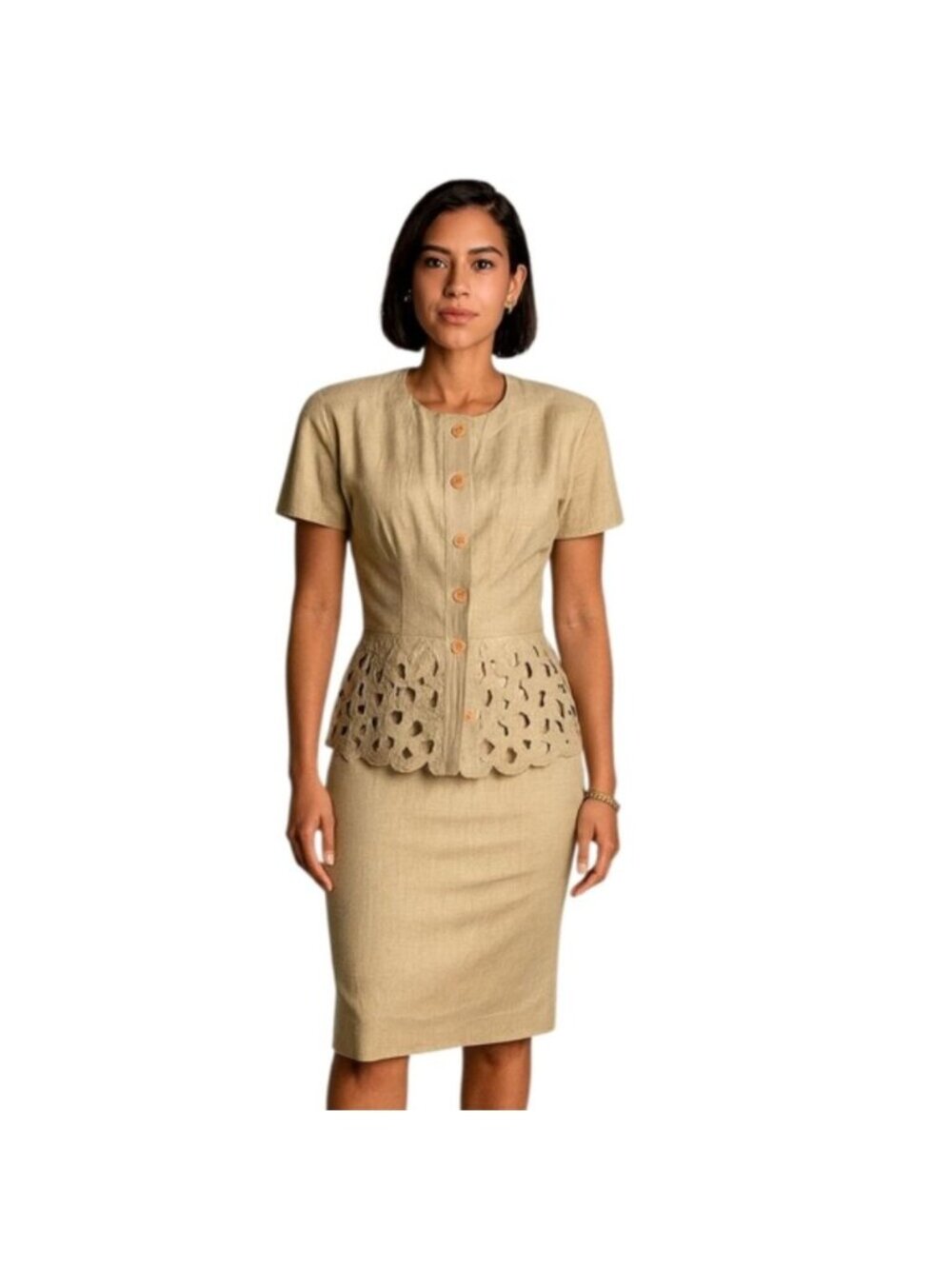 Pia Rucci Vintage Two Piece Skirt Suit Set
